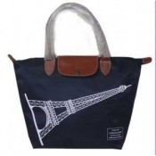 Sac A Main Longchamp France soldes sortie Pliage Tour Eiffel Noir